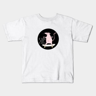 I can and i will - Skateboarding Mouse Kids T-Shirt